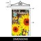 G128 Combo Pack Garden Flag Hanger 14IN & Garden Flag Welcome Sunflowers and Butterflies 12x18IN Printed Double Sided Blockout Fabric